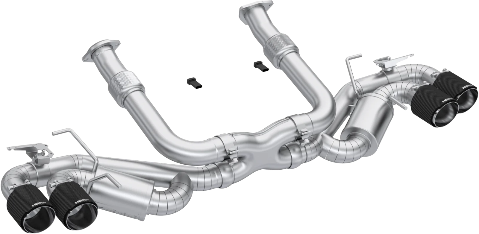 MBRP 20-24 Chevrolet Corvette C8 3in Active Cat Back Quad Split Rear Exit Exhaust w/ AFM Sims