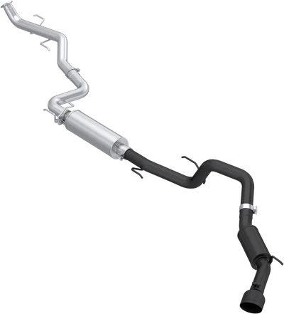 2024 Toyota Tacoma 2.4L, Gas 3-Inch Cat-Back Exhaust Single Side Exit, Street Profile Armor Lite Aluminized Steel Black-Coated T304 Stainless Steel tip