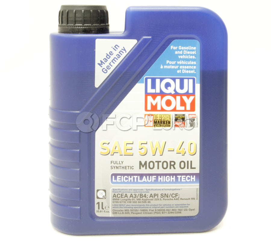 BMW 5W40 Oil Change Kit - Liqui Moly 11428575211KT2