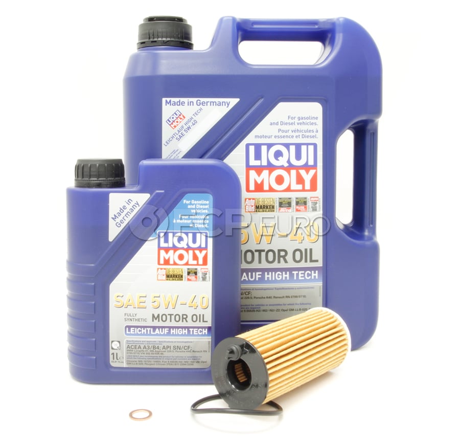 BMW 5W40 Oil Change Kit - Liqui Moly 11428575211KT2