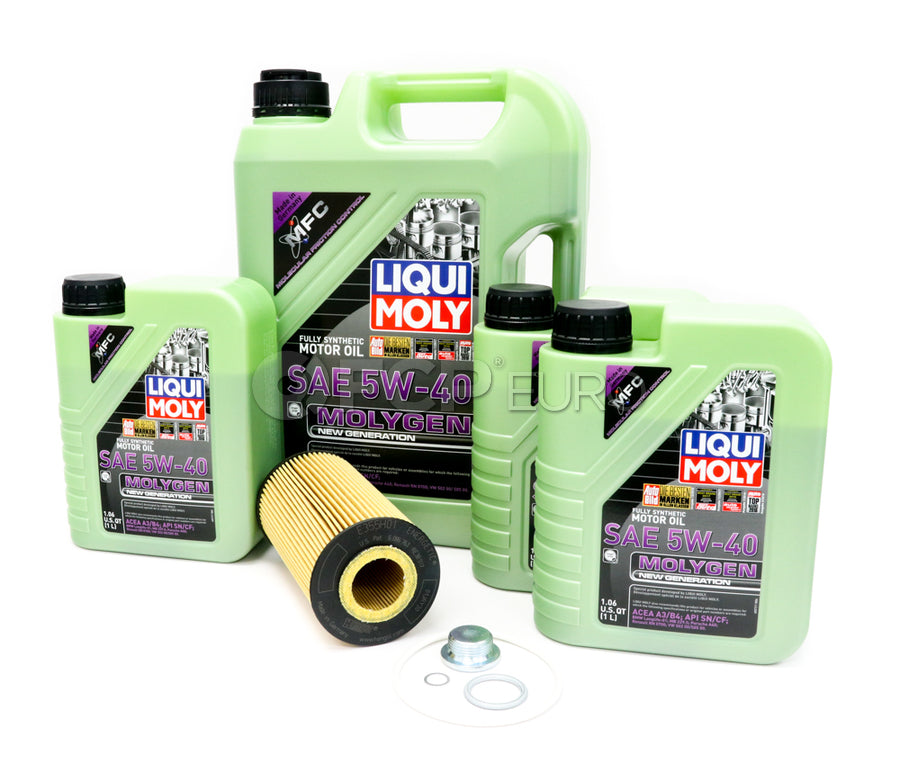 Audi Engine Oil Change Kit - Liqui Moly Molygen 079198405A-8LM