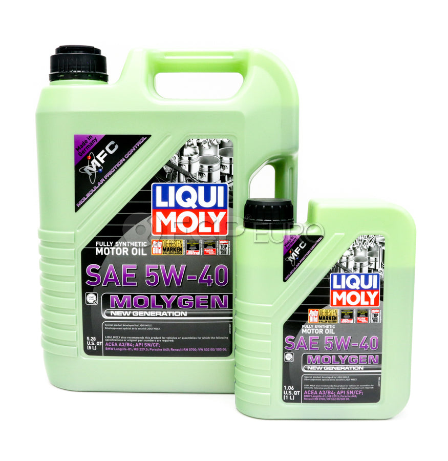 VW Audi Oil Change Kit 5W-40 - Liqui Moly Molygen KIT-06D115562.6LM