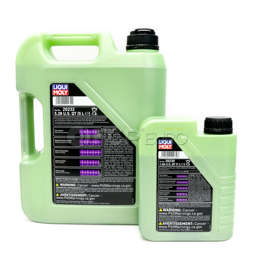 VW Audi Oil Change Kit 5W-40 - Liqui Moly Molygen KIT-06D115562.6LM