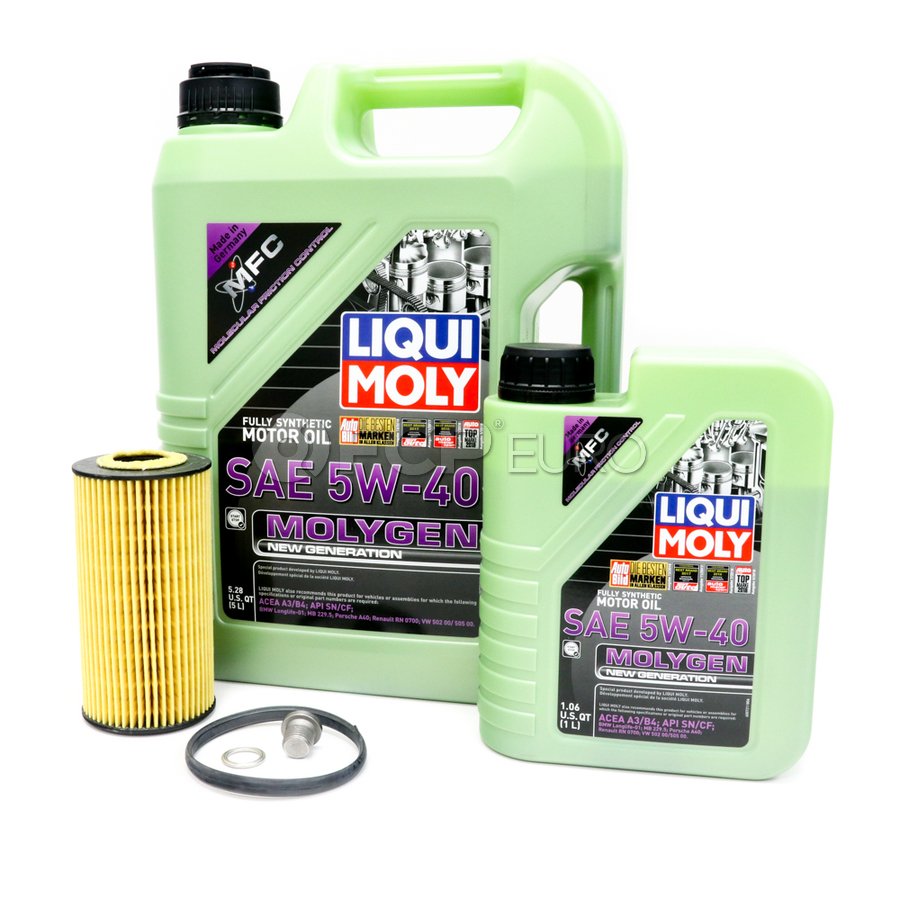 VW Audi Oil Change Kit 5W-40 - Liqui Moly Molygen KIT-06D115562.6LM