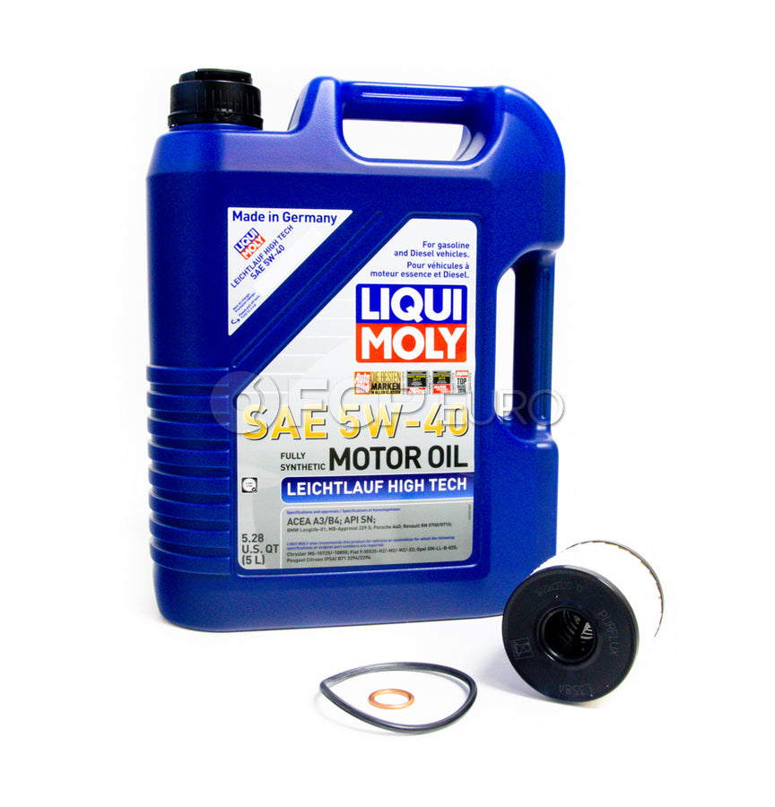 Mini 5W40 Oil Change Kit - Liqui Moly/Purflux 11427622446KT4