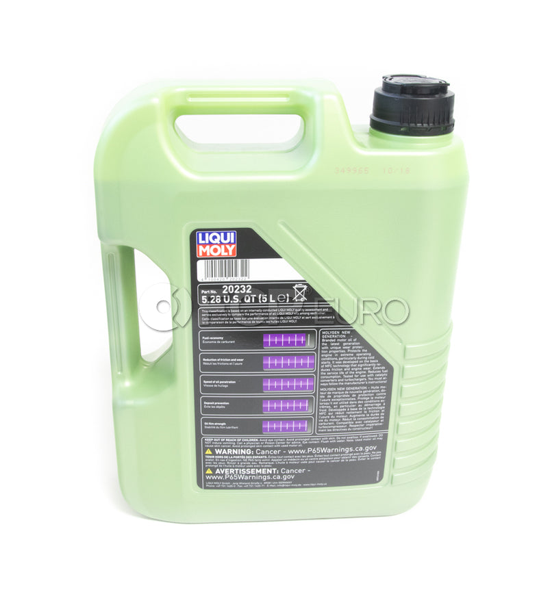 Mini 5W40 Oil Change Kit - Liqui Moly Molygen/Purflux 11427622446KT4M