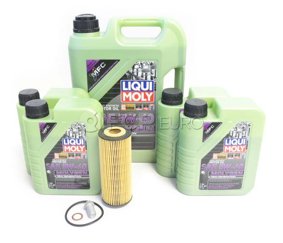 Mercedes Oil Change Kit 5W-40 - Liqui Moly Molygen 2781800009.9L.V1