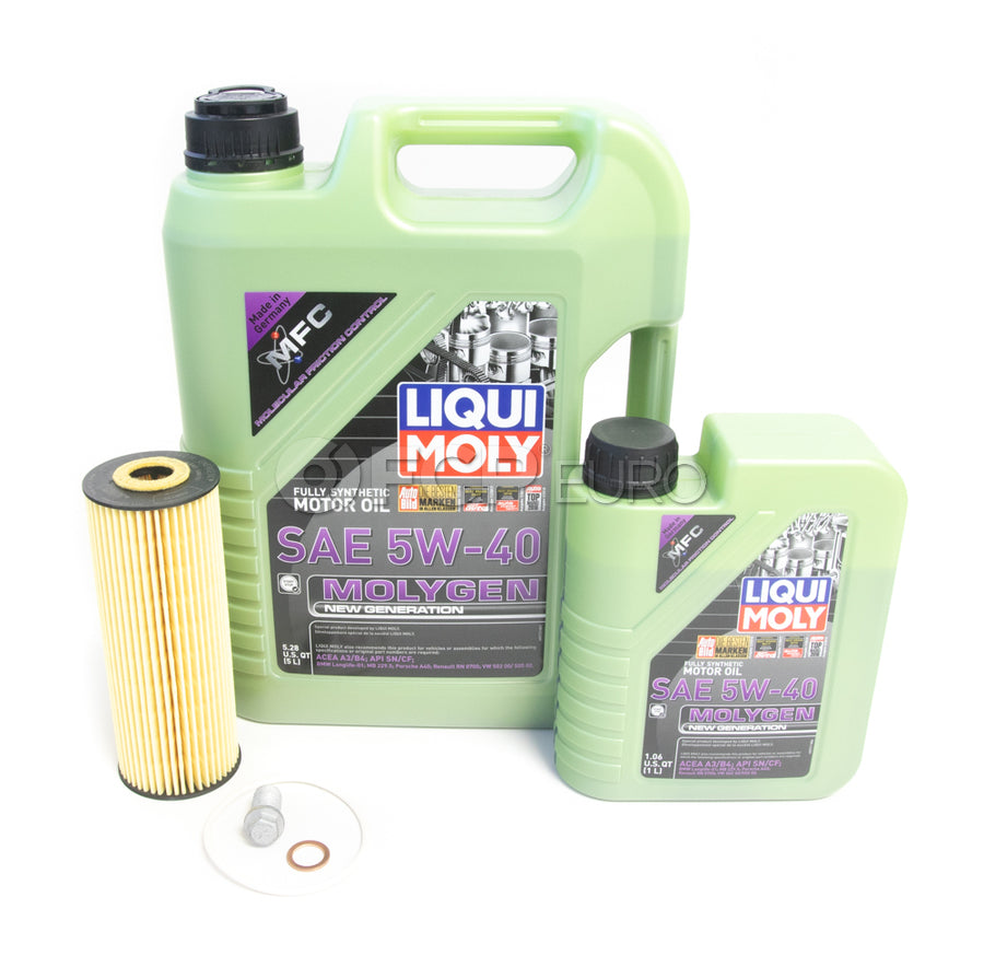 Mercedes Oil Change Kit 5W-40 - Liqui Moly Molygen 1041800109.6L