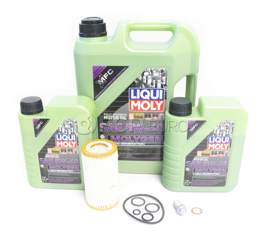 Mercedes Oil Change Kit 5W-40 - Liqui Moly Molygen 0001802609.7L