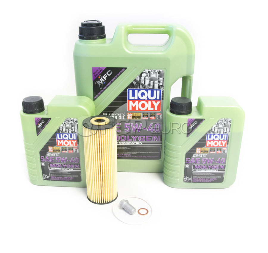 Mercedes Oil Change Kit 5W-40 - Liqui Moly Molygen 1041800109.7L