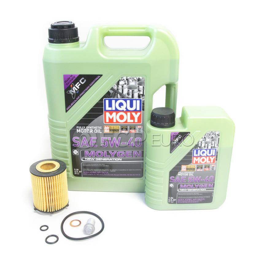 Mercedes Oil Change Kit 5W-40 - Liqui Moly Molygen 2701800109.6L