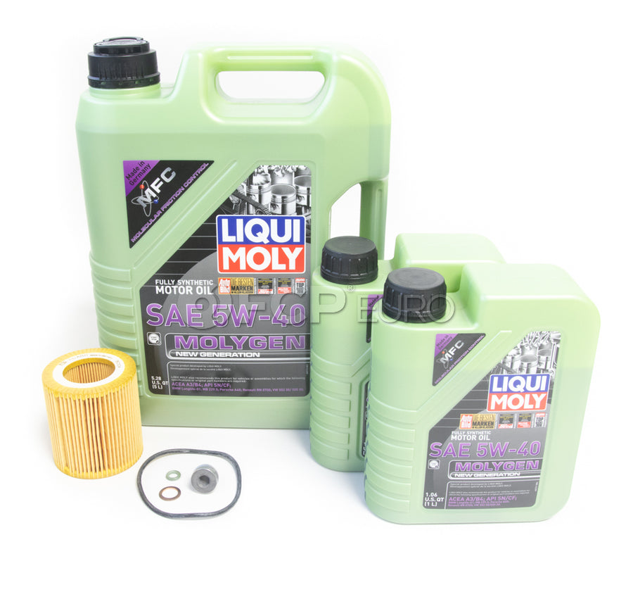 BMW 5W40 Oil Change Kit - Liqui Moly Molygen 11427854445KT9