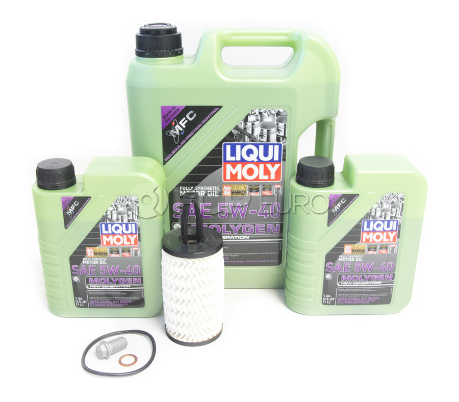 Mercedes Oil Change Kit 5W-40 - Liqui Moly Molygen 2761800009.7L