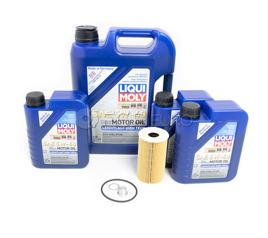 Porsche Engine Oil Change Kit (5W-40) - Liqui Moly/Mahle 99610722553KT