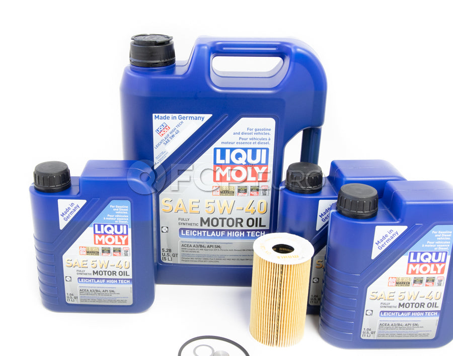 Porsche Engine Oil Change Kit (5W-40) - Liqui Moly/Mahle 99610722553KT