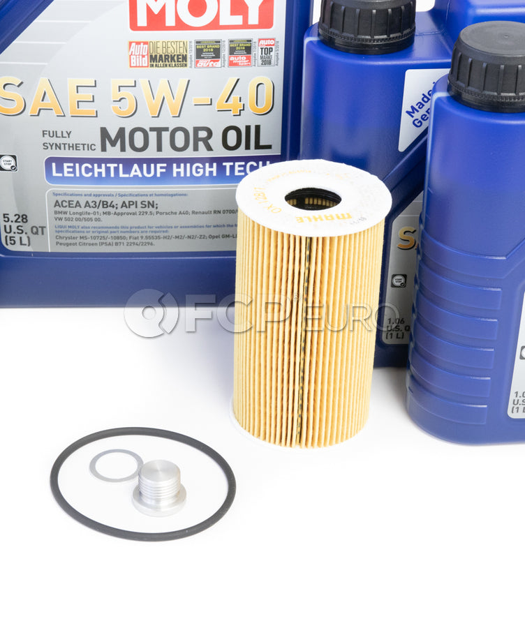 Porsche Engine Oil Change Kit (5W-40) - Liqui Moly/Mahle 99610722553KT - 0