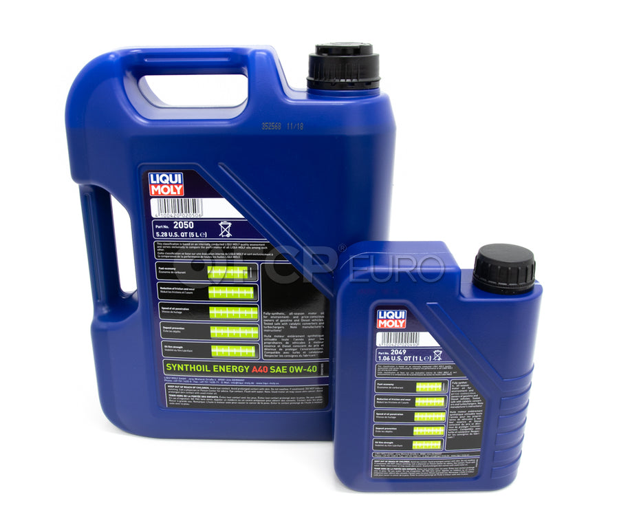 Porsche Engine Oil Change Kit (0W-40) - Liqui Moly/Mahle 99610722560KT