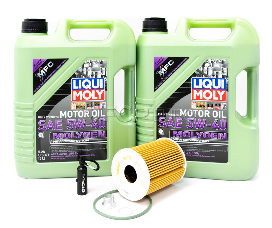 Porsche Engine Oil Change Kit (5W-40) - Liqui Moly/Mahle 92AOILKT