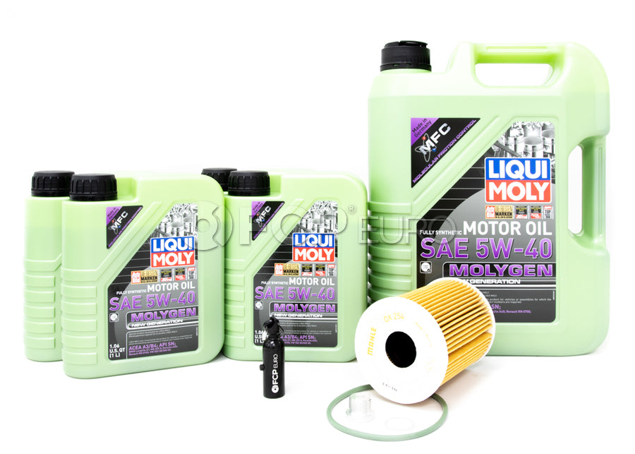 Porsche Engine Oil Change Kit (5W-40) - Liqui Moly/Mahle 9PAOILKT4