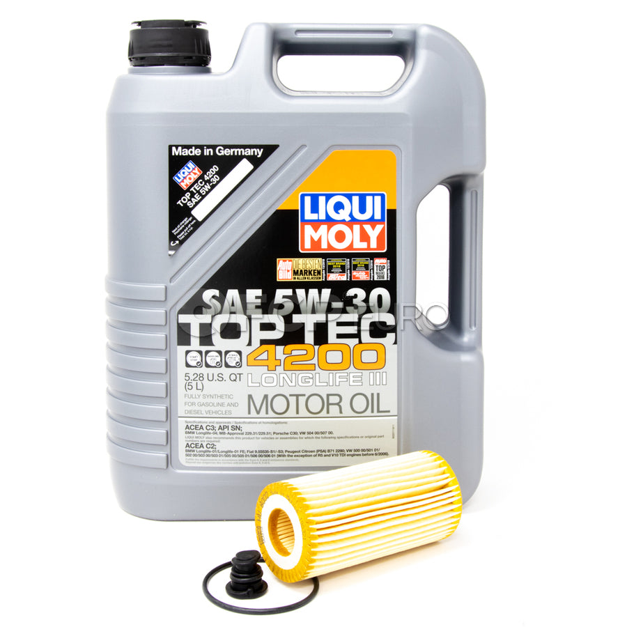 Porsche Engine Oil Change Kit (5W-30) - Liqui Moly/Mann 95BBASEOILKT