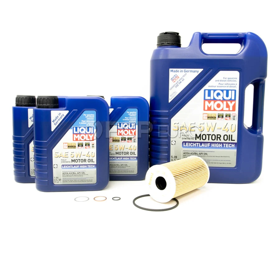 Porsche Engine Oil Change Kit (5W-40) - Liqui Moly/Mahle 9971OILKT2