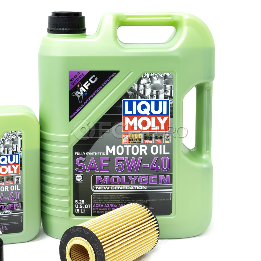 VW Audi Oil Change Kit 5W-40 - Liqui Moly Molygen KIT-06D115562.6LM - 0