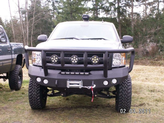 Road Armor 08-10 Chevy 2500 Stealth Front Winch Bumper w/Titan II Guard - Tex Blk - 0