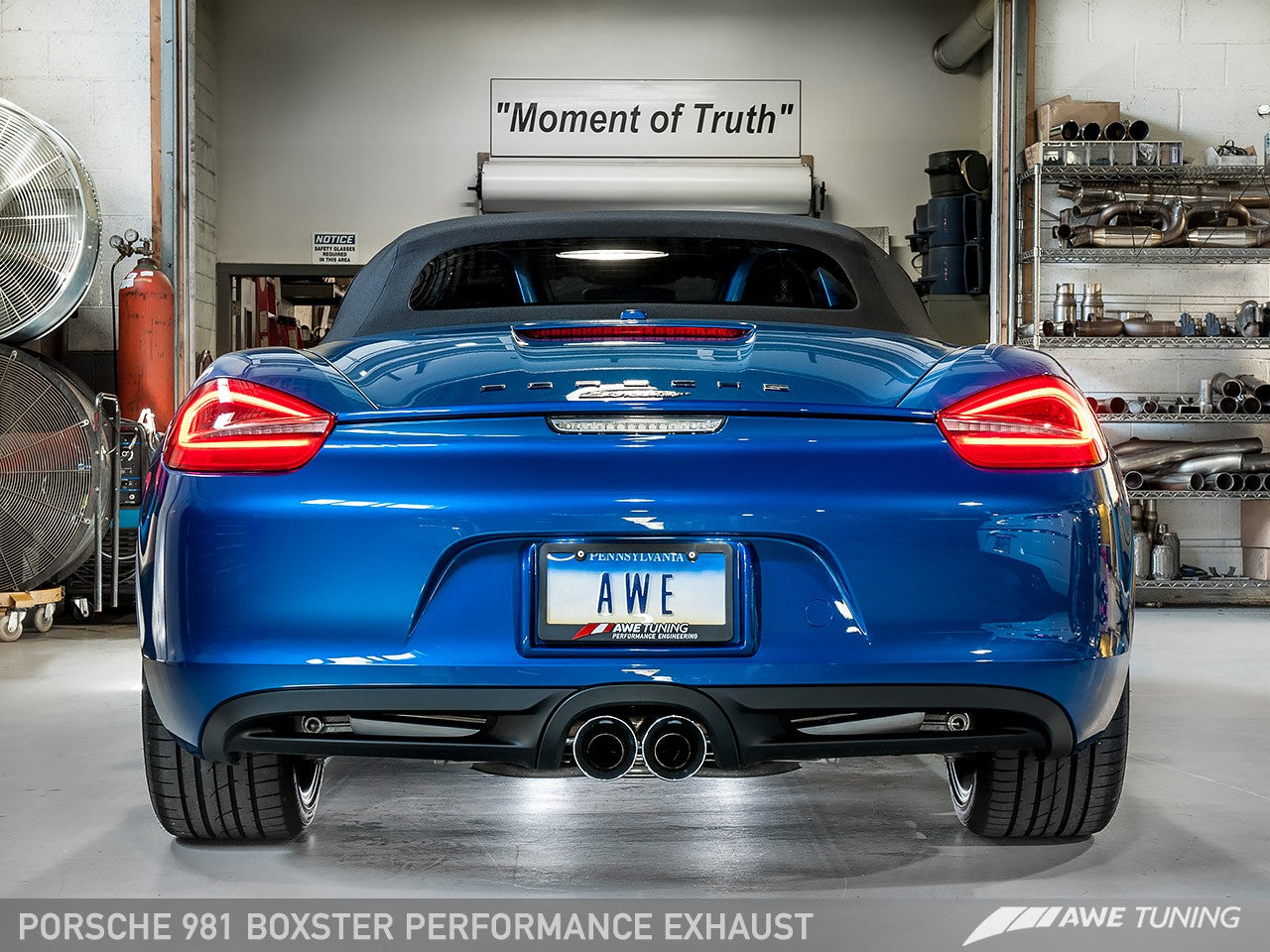 AWE Performance Exhaust System for Porsche 981 - With Diamond Black Tips