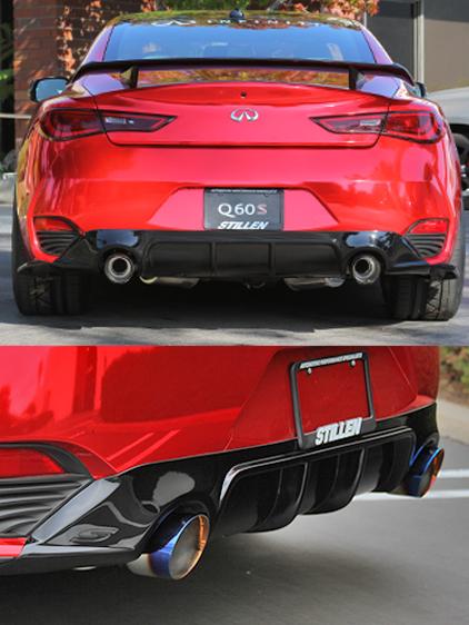 STILLEN REAR DIFFUSER: 17-18 INFINITI Q60 - UNPAINTED - 0