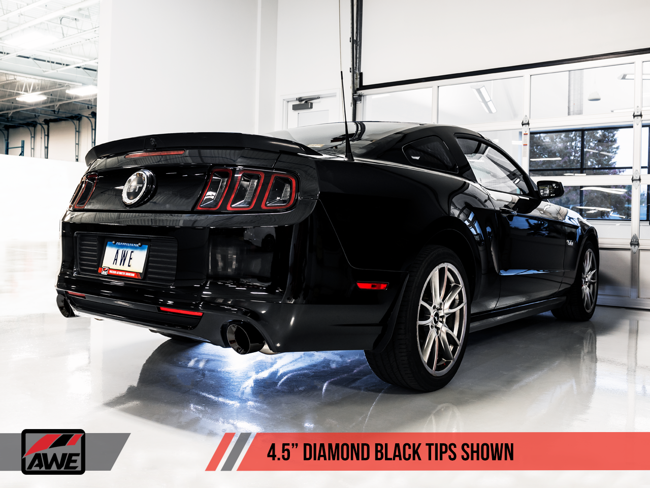 AWE Touring Edition Axle-back Exhaust for the S197 Ford Mustang GT - Diamond Black Tips