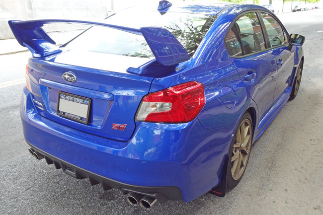 Rally Armor 15+ Subaru WRX & STi Sedan Only UR Black Mud Flap w/ Red Logo