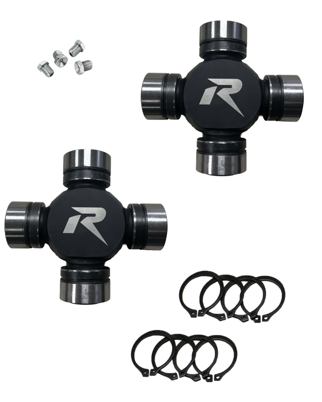 Revolution Gear & Axle Heavy Duty Chromoly Dana 60 U-Joints w/Snap Rings & Zerk Fittings - Pair