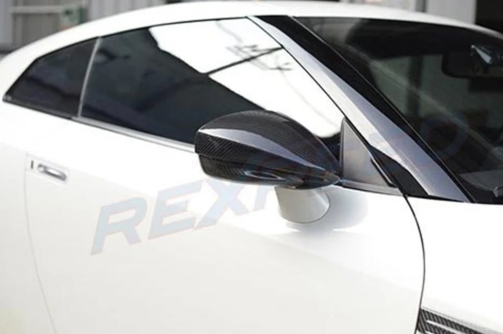 Rexpeed Nissan R35 GTR M-Style Carbon Mirror Covers (N36/N37)