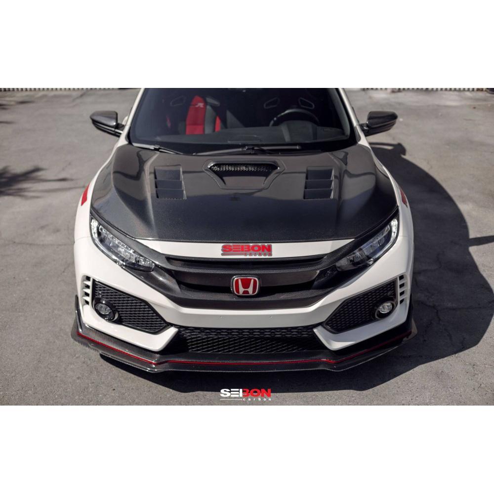 TS-STYLE CARBON FIBER HOOD FOR 2017-2021 HONDA CIVIC TYPE R