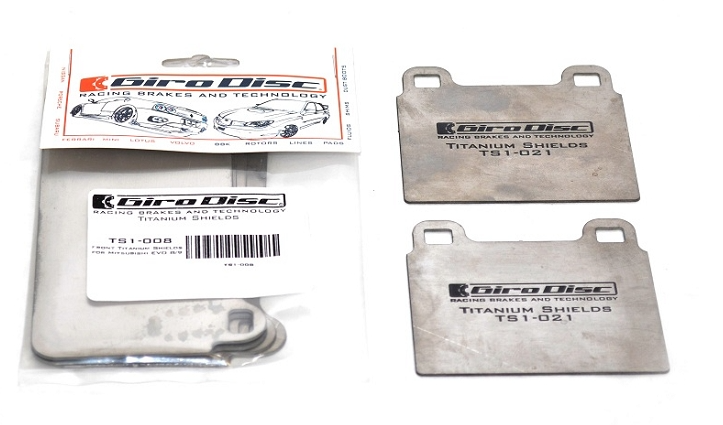 Girodisc Rear Titanium Pad Shields for Ford GT