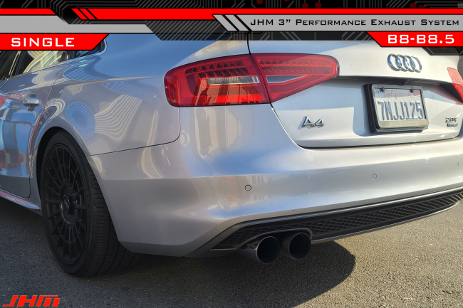 Exhaust - JHM -FULL- 3" Performance Catback for Audi B8 A4-A5 2.0T (Single Exit)