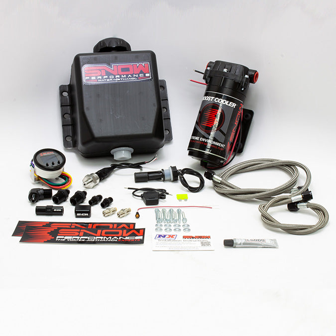 Stage 2.5 Boost Cooler Forced Induction Progressive Water-Methanol Injection Kit (Stainless Steel Braided Line, 4AN Fittings)