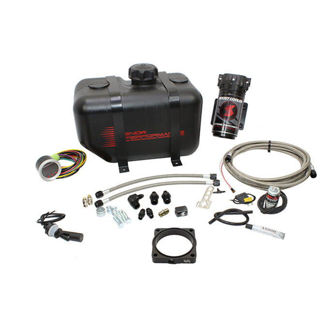 Snow Performance 08+ Charger Stg 2 Boost Cooler F/I Water Injection Kit (SS Braided Line & 4AN)