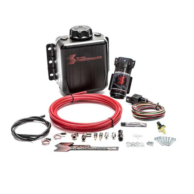 Snow Performance Stg 1 Boost Cooler TD Water Injection Kit (Incl. Red Hi-Temp Tubing/Quick Fittings)