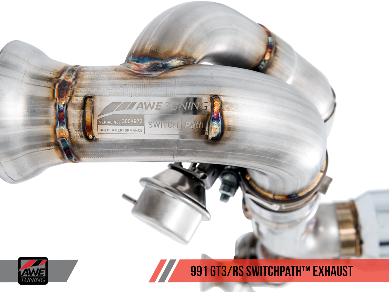 AWE SwitchPath™ Exhaust for Porsche 991.1 / 991.2 GT3 / RS - Diamond Black Tips