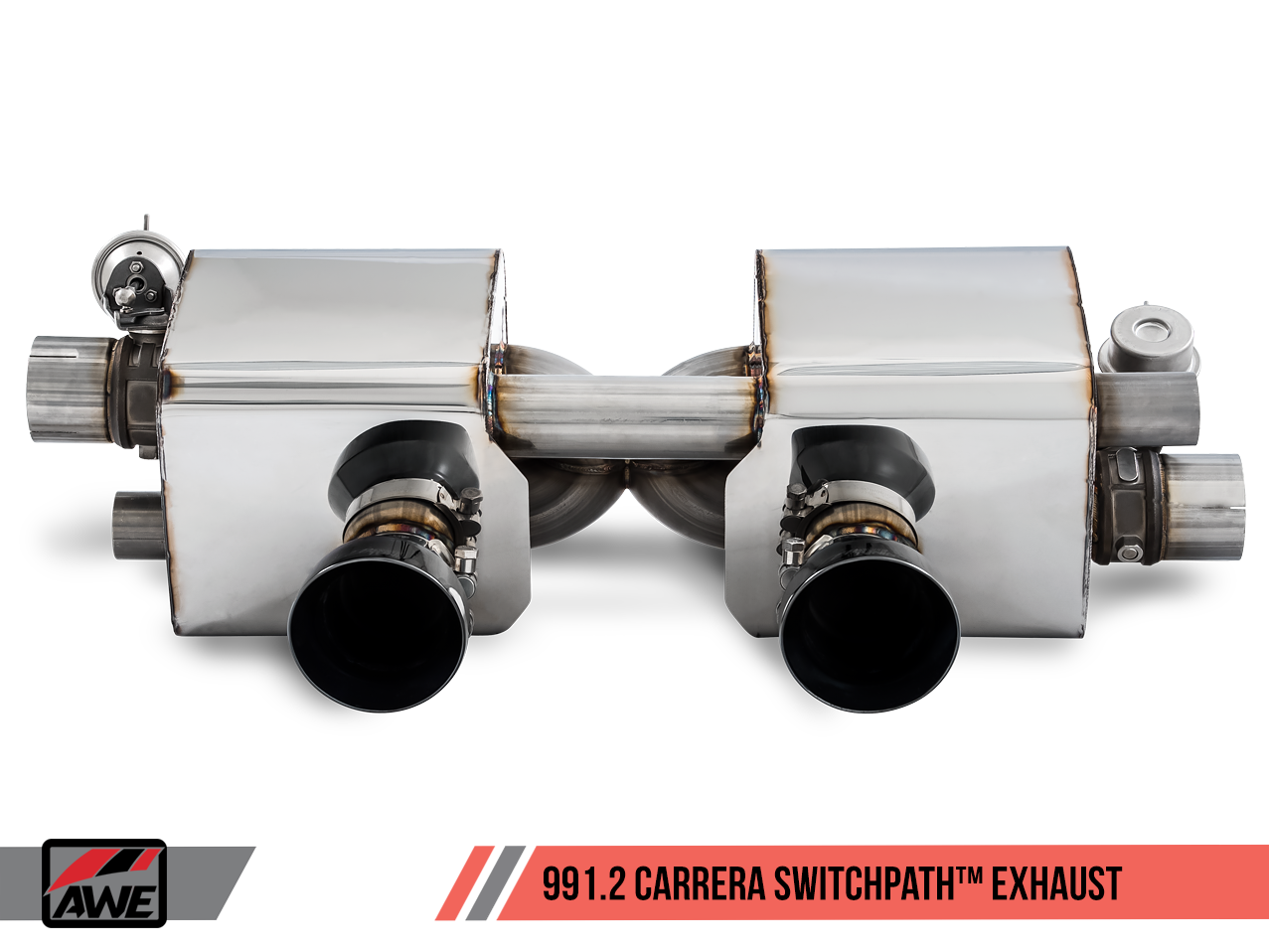 AWE SwitchPath™ Exhaust for 991.2 Carrera / S / GTS with PSE - Diamond Black Tips