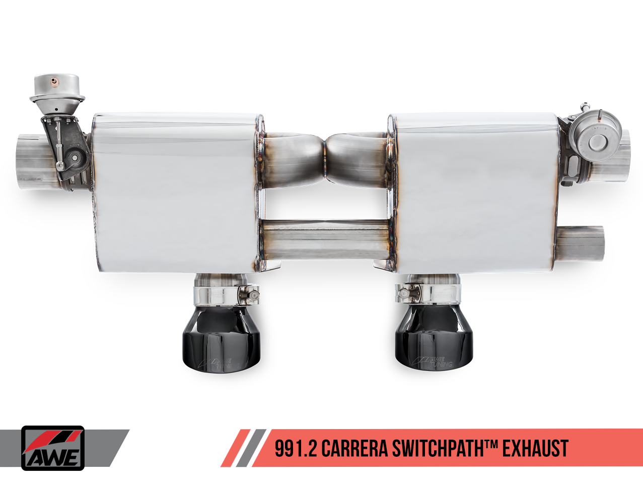 AWE SwitchPath™ Exhaust for 991.2 Carrera / S / GTS with PSE - Diamond Black Tips