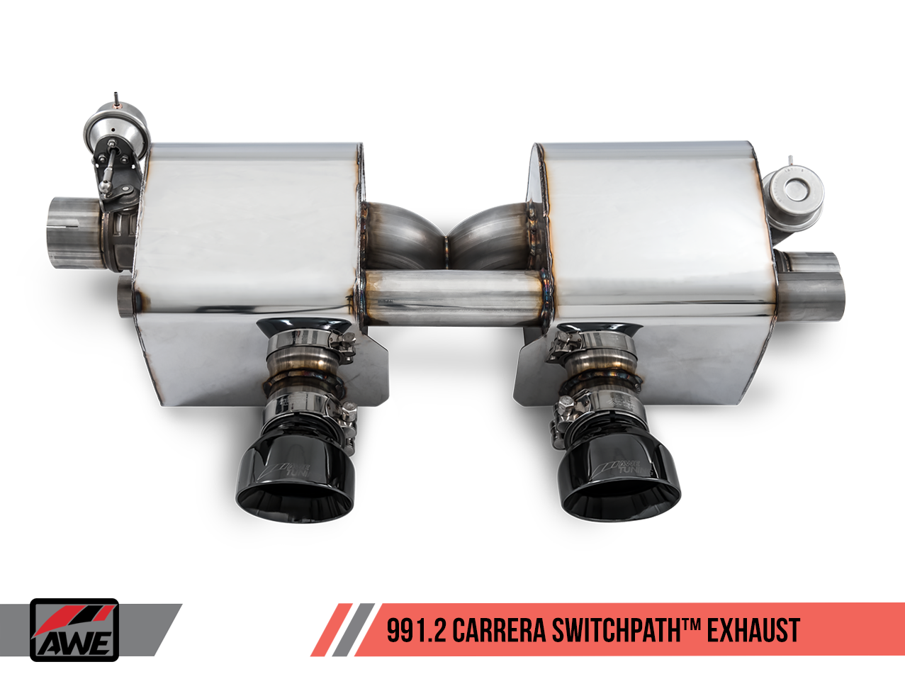 AWE SwitchPath™ Exhaust for 991.2 Carrera / S / GTS with PSE - Diamond Black Tips