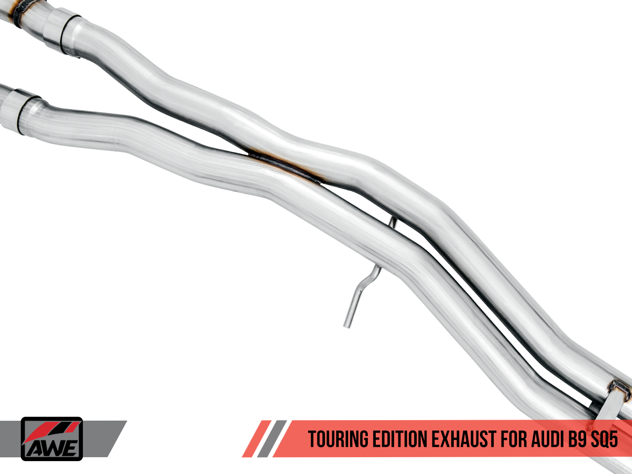 AWE Touring Edition Exhaust for Audi B9 SQ5 - Resonated - No Tips (Turn Downs)