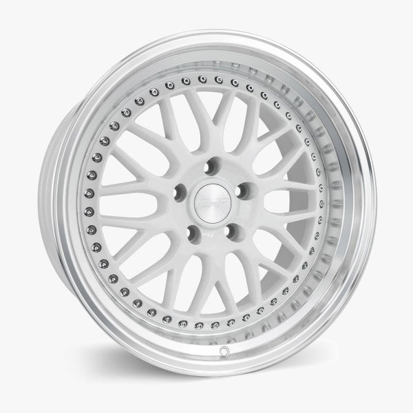 ESR Wheels SR1 19" 5x100 (Custom Drill) Gloss White W/ Machined Lip