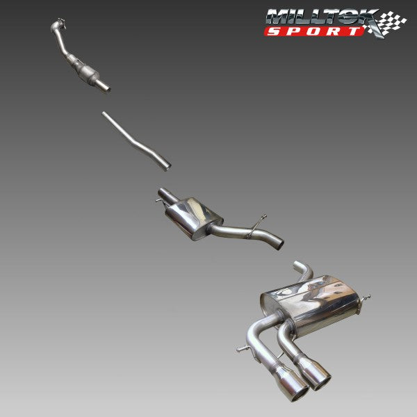 Milltek Turbo Back Resonated Exhaust - A3 2.0T FSI quattro SportBack