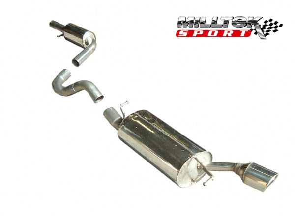 Milltek Sport Resonated Exhaust - Single Outlet 100mm Jet Tip - Audi TT MK1 FWD