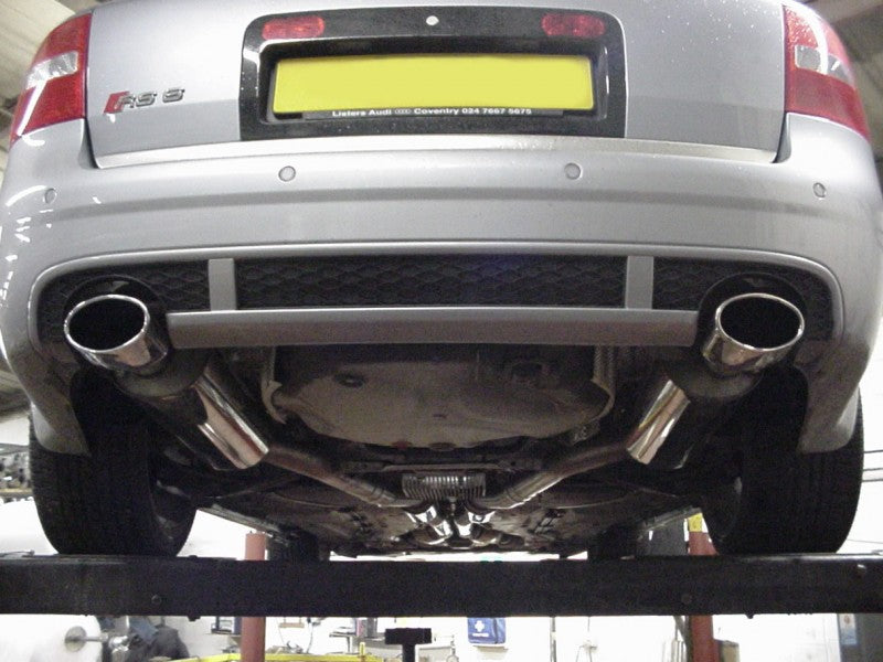 Milltek Cat Back Non Resonated Exhaust - Polished Oval Tips - RS6 C5 V8 Bi-Turbo Saloon & Avant