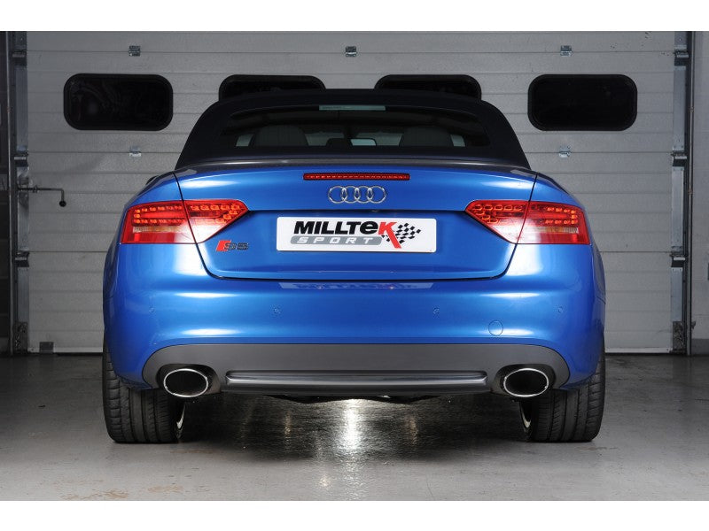 Milltek Cat Back Resonated Exhaust - Polished Oval Tips - S5 Cabriolet 3.0T quattro S-tronic