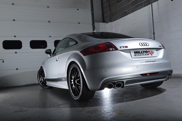 Milltek Non-Resonated Cat-Back Race Exhaust With Cerakote Black Tips - Audi TTS Quattro Mk2